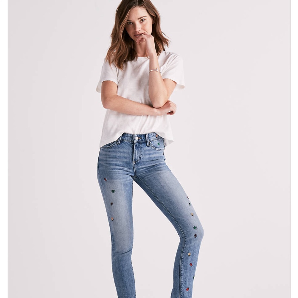 Luck Brand Embroidered Jeans